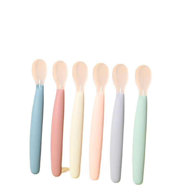 Food-Grade Silicone Baby Feeding Spoon for Infants and Toddlers