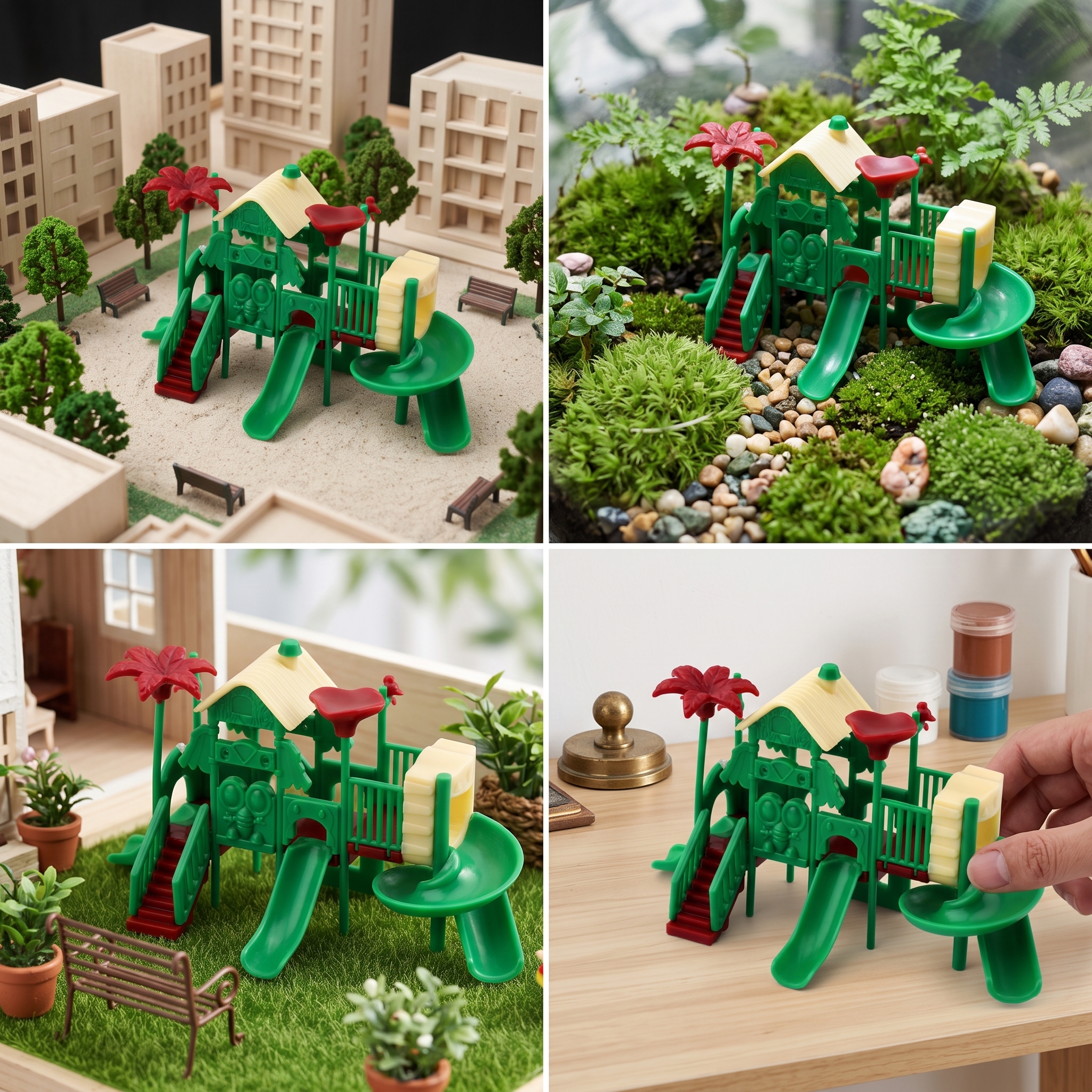 Miniatur Spielplatz Rutschenmodell für Architektur Sandtisch & Micro - Produktbild 6