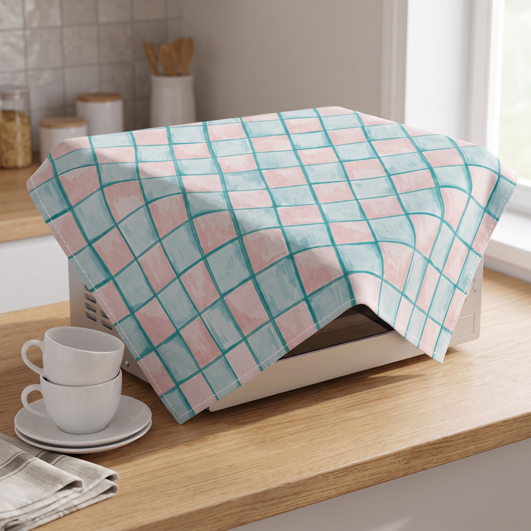 Appliance Cover for Microwave Oven Air Fryer, Korean Style, for Kitchen