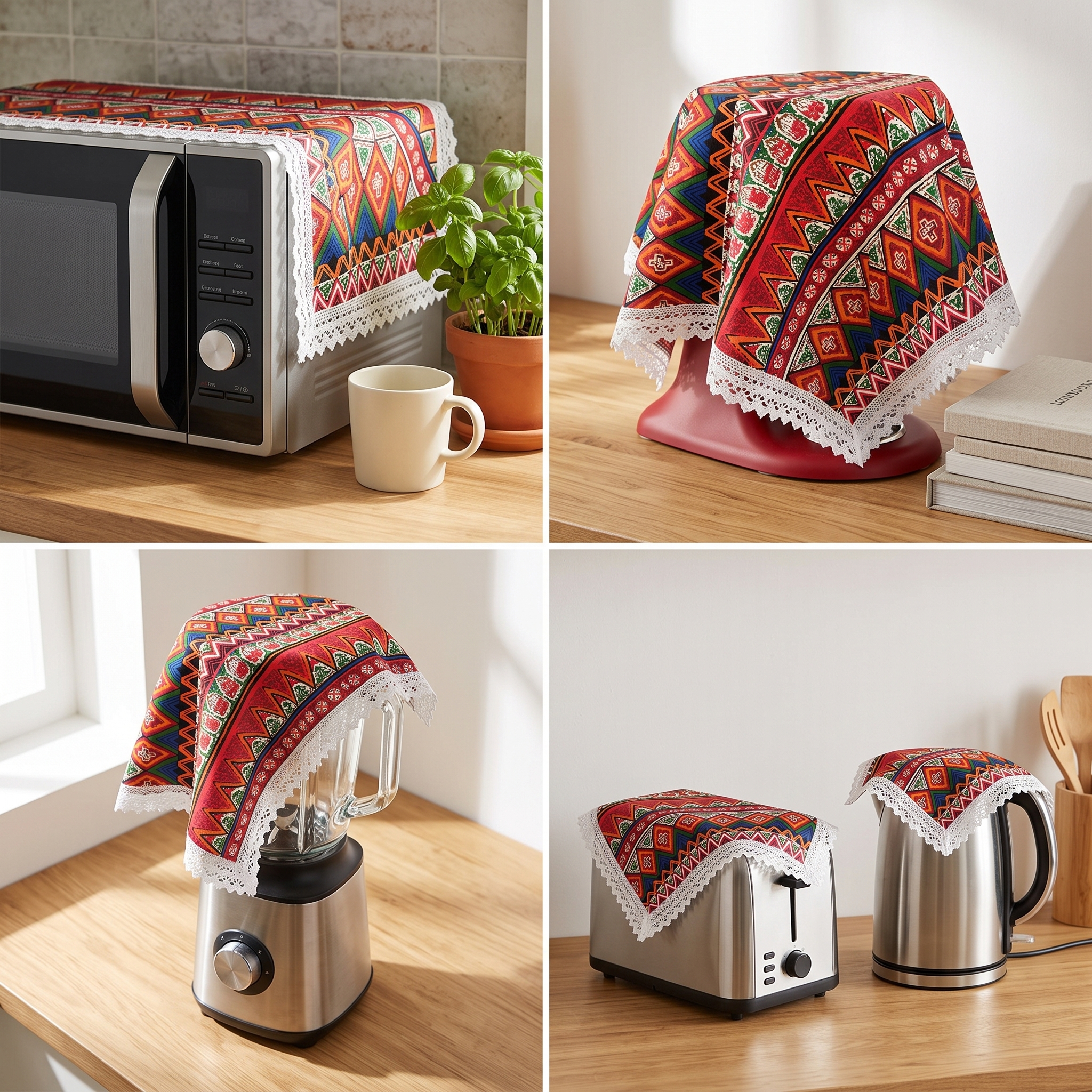 Fabric Appliance Dust Cover, Decorative Kitchen Machine Protector - Produktbild 6