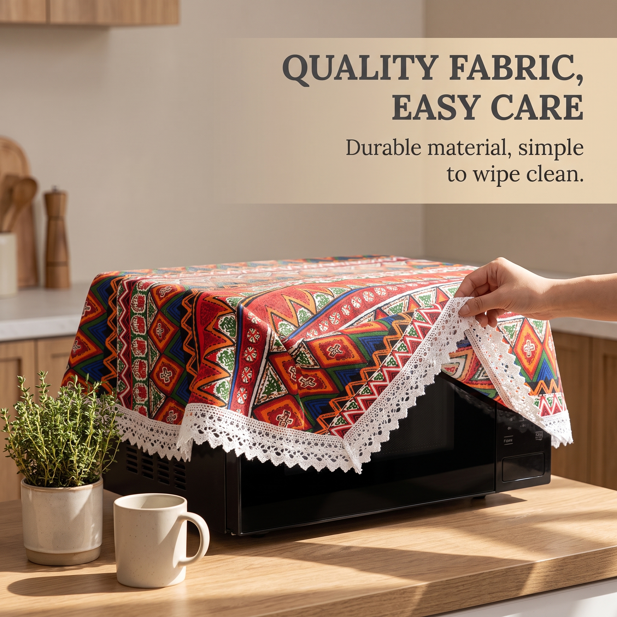 Fabric Appliance Dust Cover, Decorative Kitchen Machine Protector - Produktbild 3