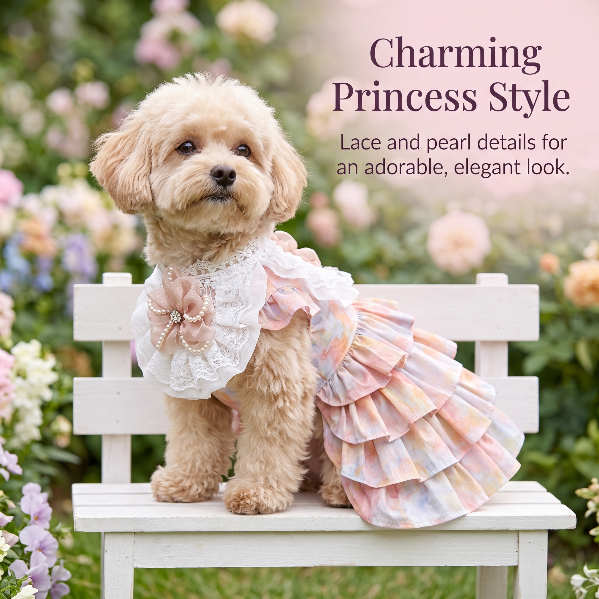 Süßes Prinzessin Katzenkleid & Hundekleid - Haustierkleidung Outfit - Produktbild 2