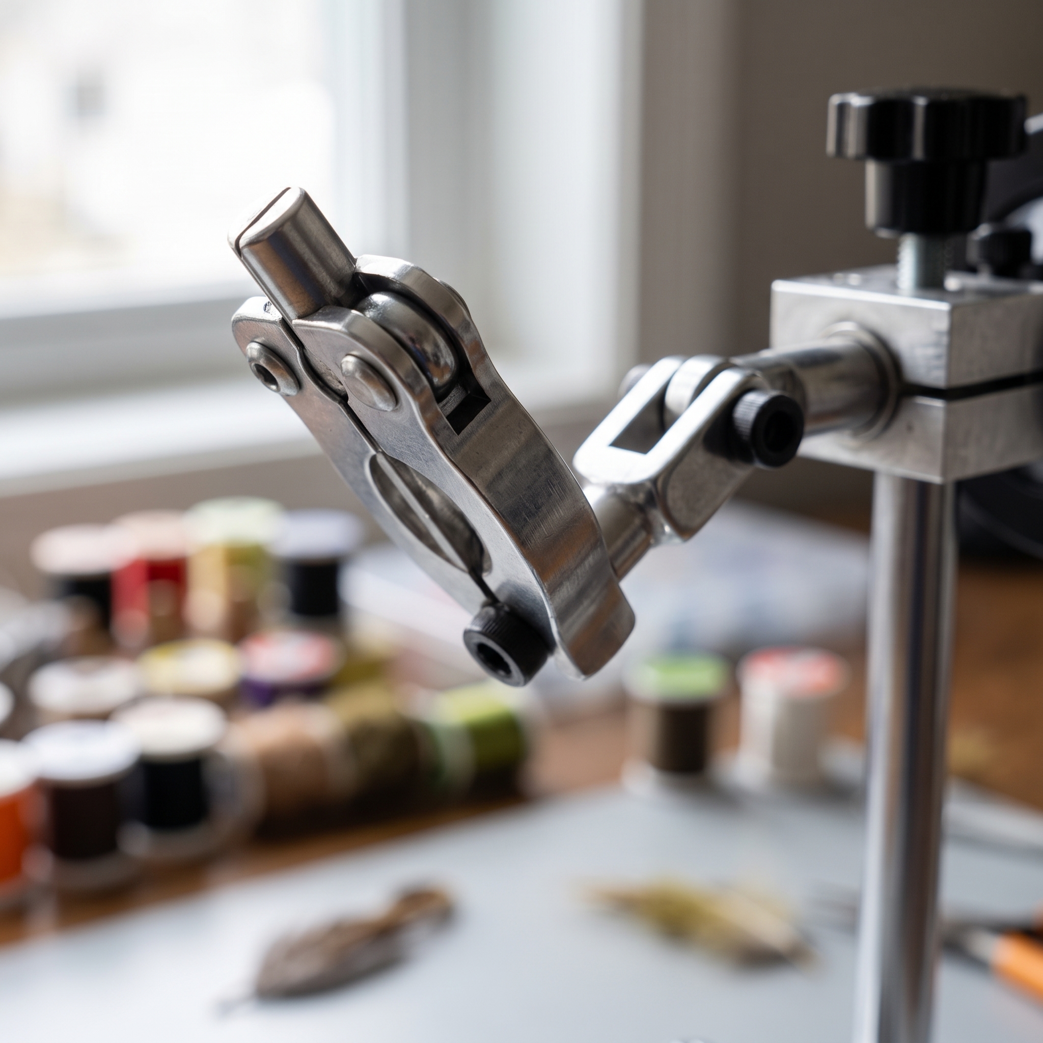Rotating Fly Tying Vise for Anglers - Manual Tying Tool