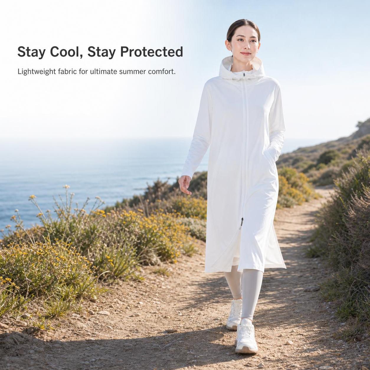 Women's UPF50+ Sun Protective Jacket for Outdoor Summer Wear, for Sun - Produktbild 1