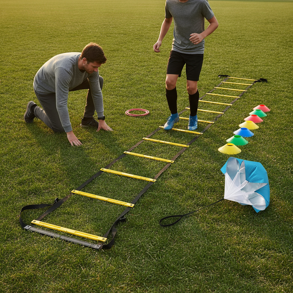 Training Agility Ladder Set for Speed &amp; Football - for Field | for Athletes