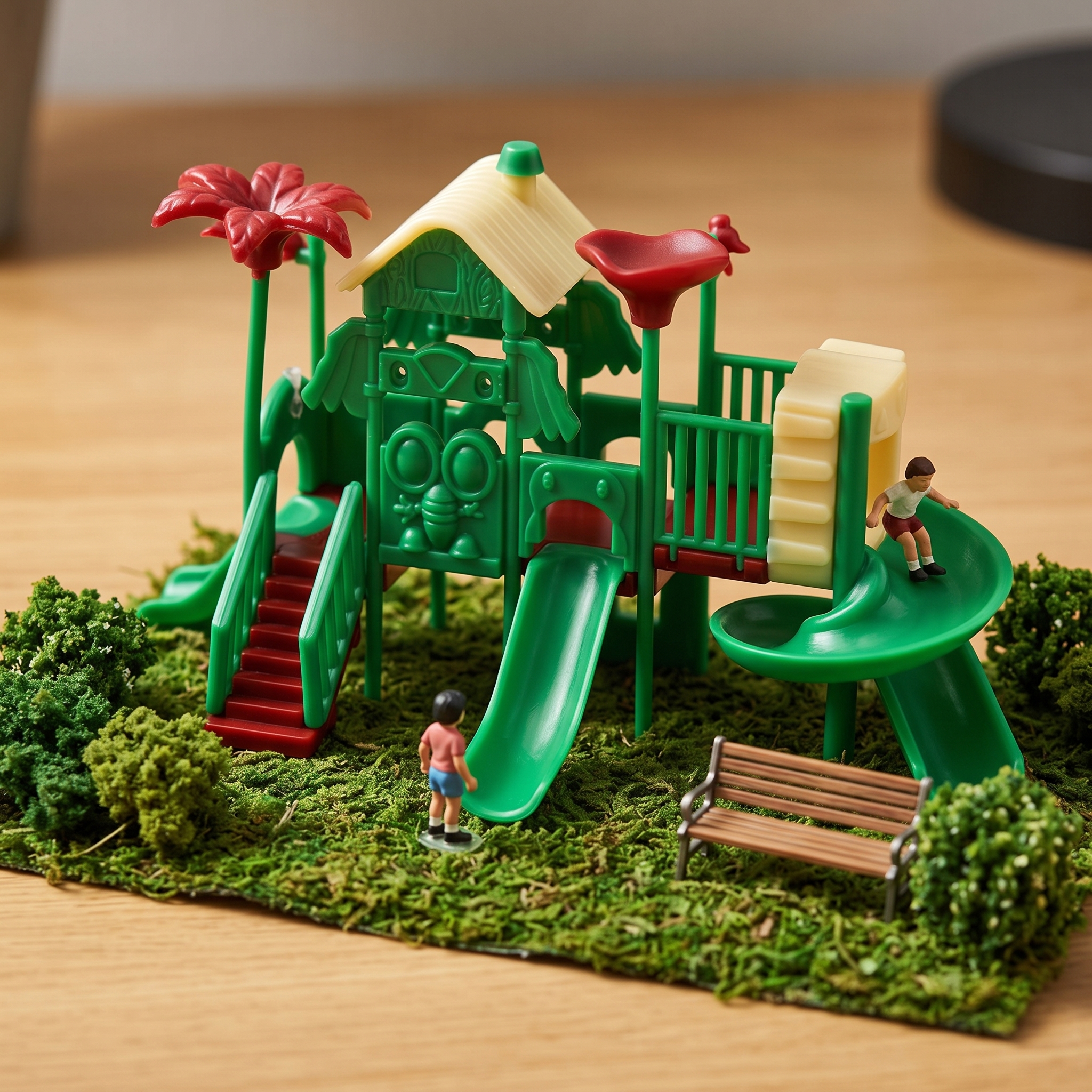 Miniatur Spielplatz Rutschenmodell für Architektur Sandtisch & Micro - Produktbild 4