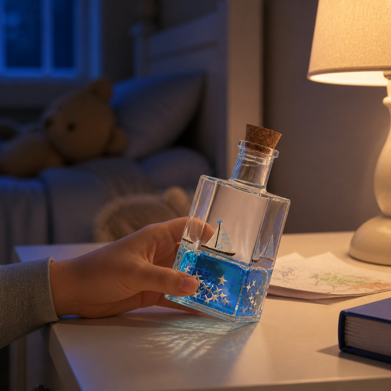 Fluid Motion Bottle Ornament, for Home Office - for Gifting - Produktbild 2