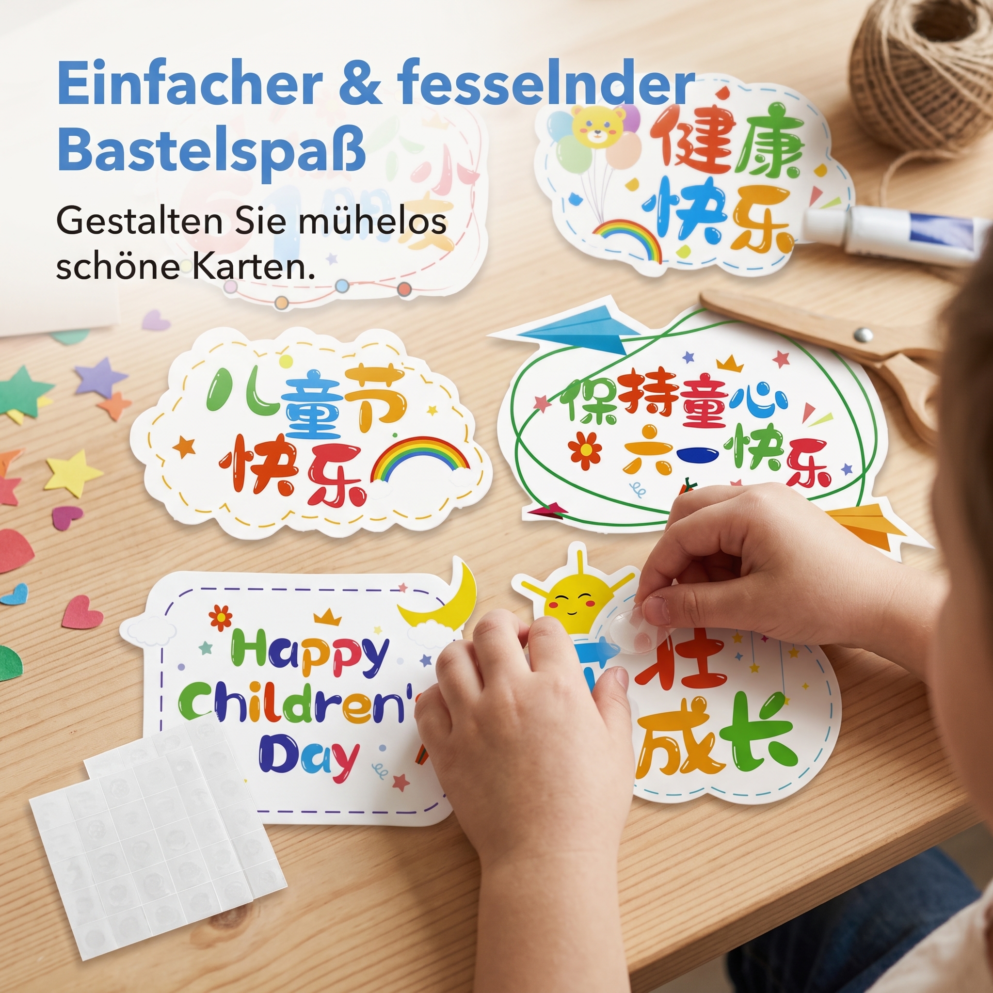 Grußkarten Kinder DIY Lernset – Pop Up Karte für Blumenstrauß Dekoration - Produktbild 1