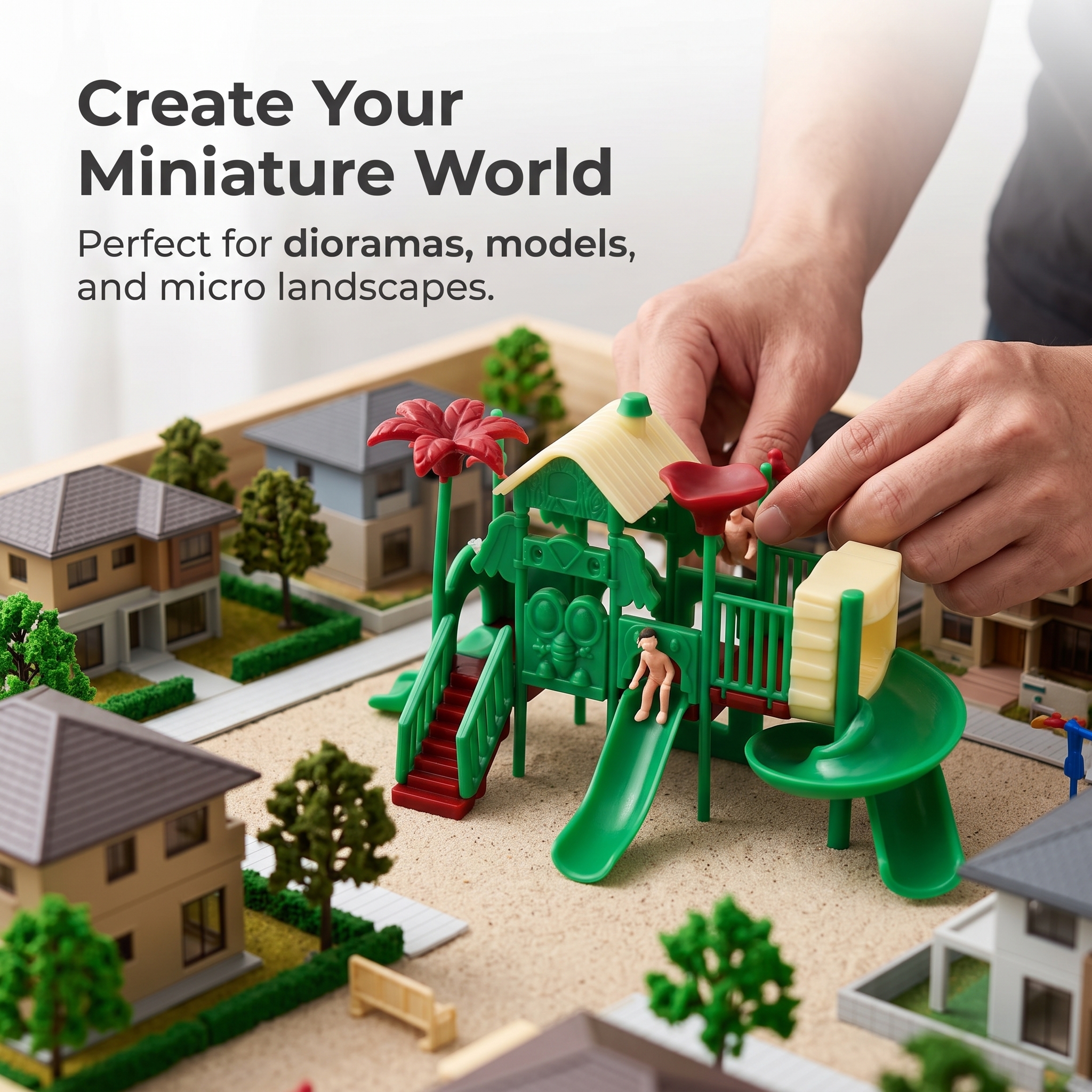 Miniatur Spielplatz Rutschenmodell für Architektur Sandtisch & Micro - Produktbild 1