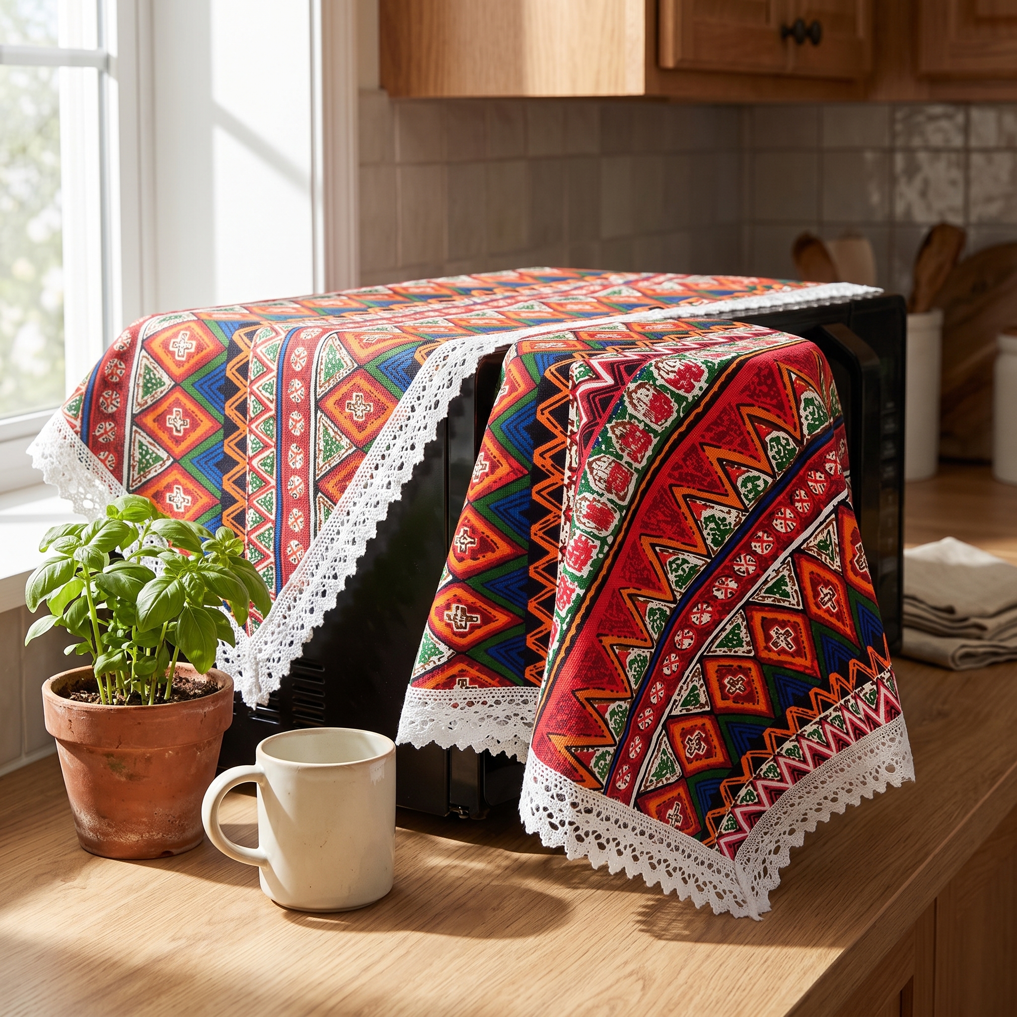 Fabric Appliance Dust Cover, Decorative Kitchen Machine Protector - Produktbild 5