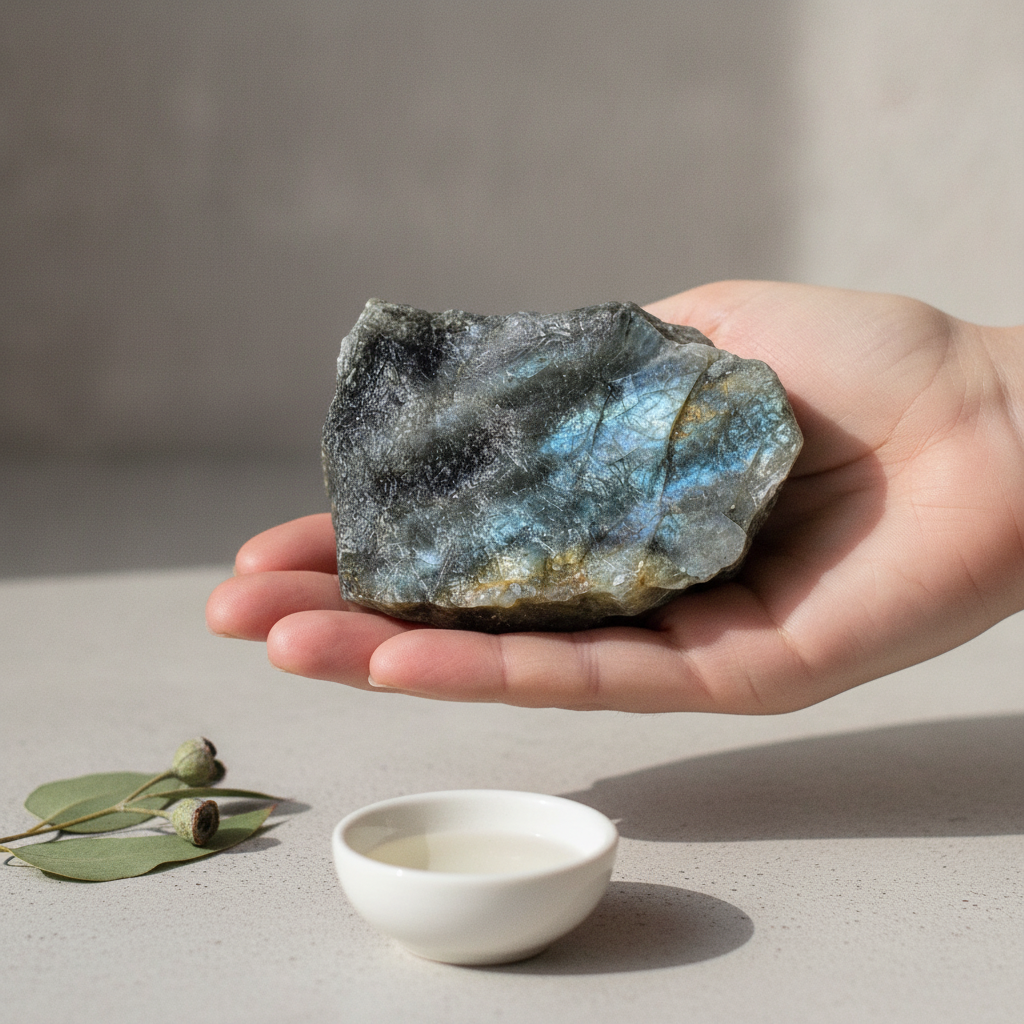 Rough Crystal Labradorite - Aroma Diffuser &amp; Modern Decor - for Home Decor