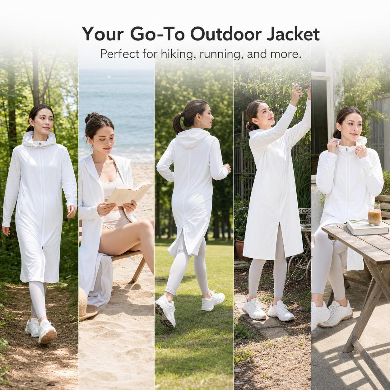 Women's UPF50+ Sun Protective Jacket for Outdoor Summer Wear, for Sun - Produktbild 3
