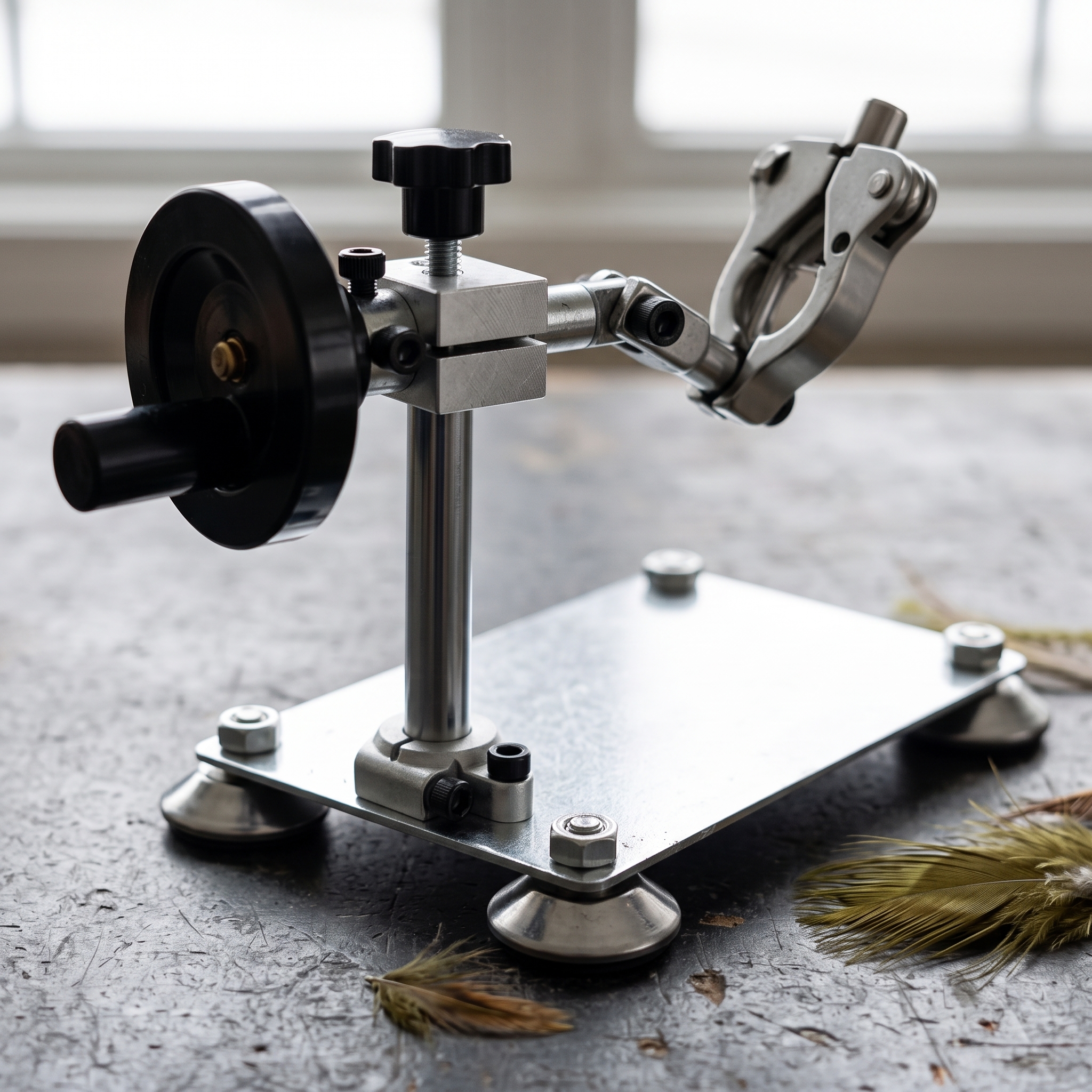 Rotating Fly Tying Vise for Anglers - Manual Tying Tool