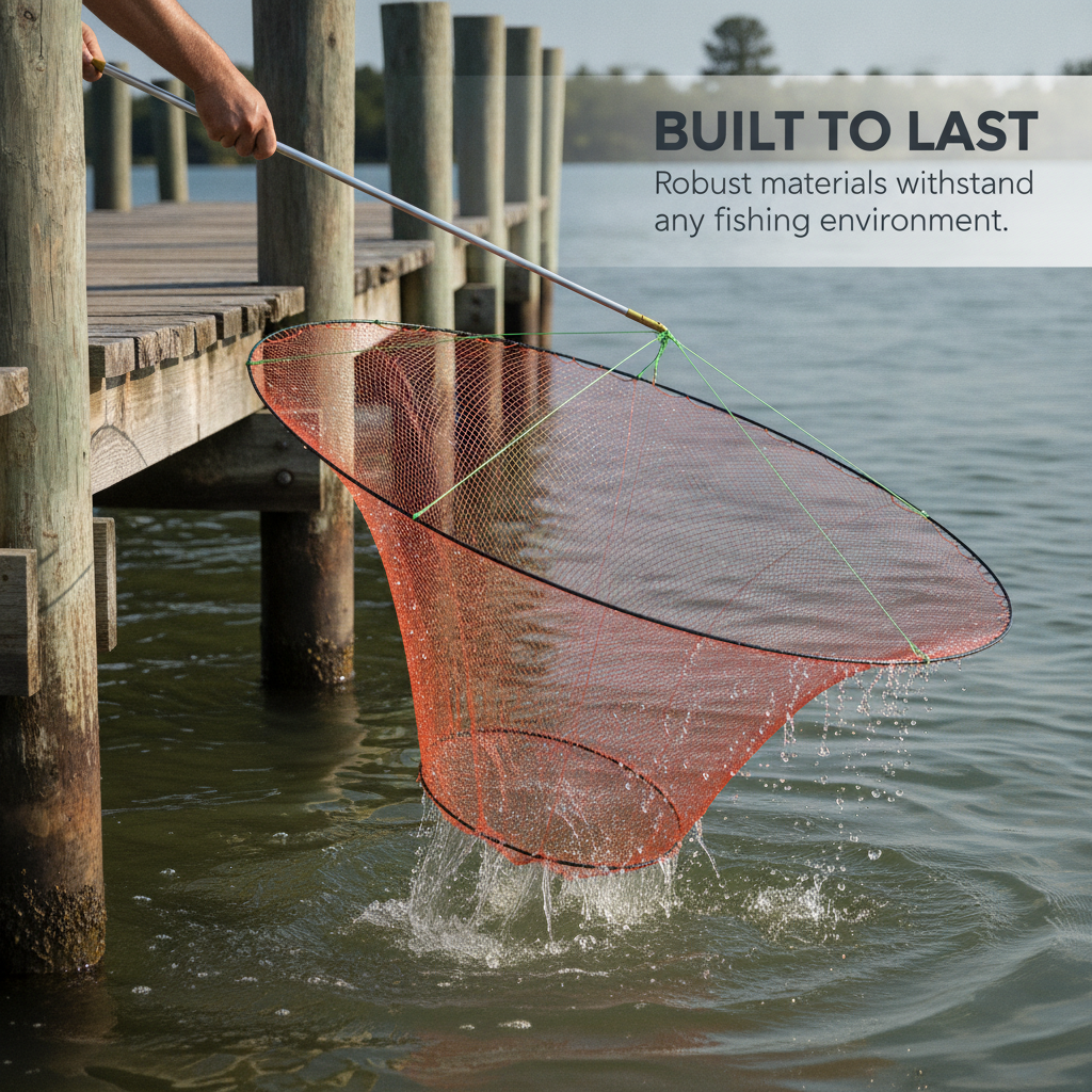 Folding Fishing Net for Anglers, Large Fabric Fishing Net, for Angling - Produktbild 2