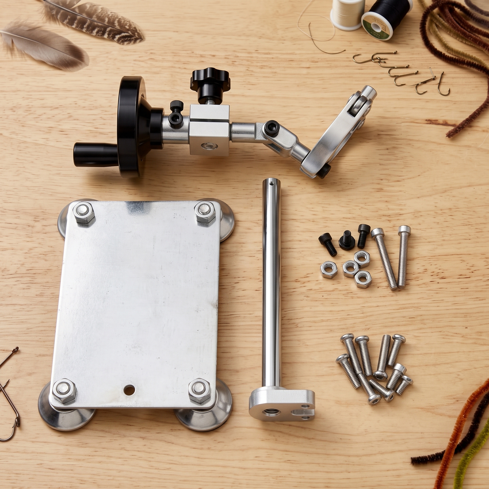 Rotating Fly Tying Vise for Anglers - Manual Tying Tool